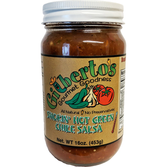 Green Chili Roasted Smokin Hot salsa